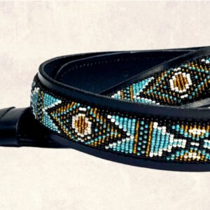 Beaded Leather Belt