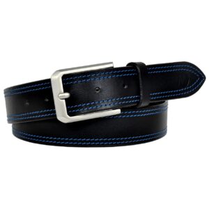 Blue stitched Leather Belt